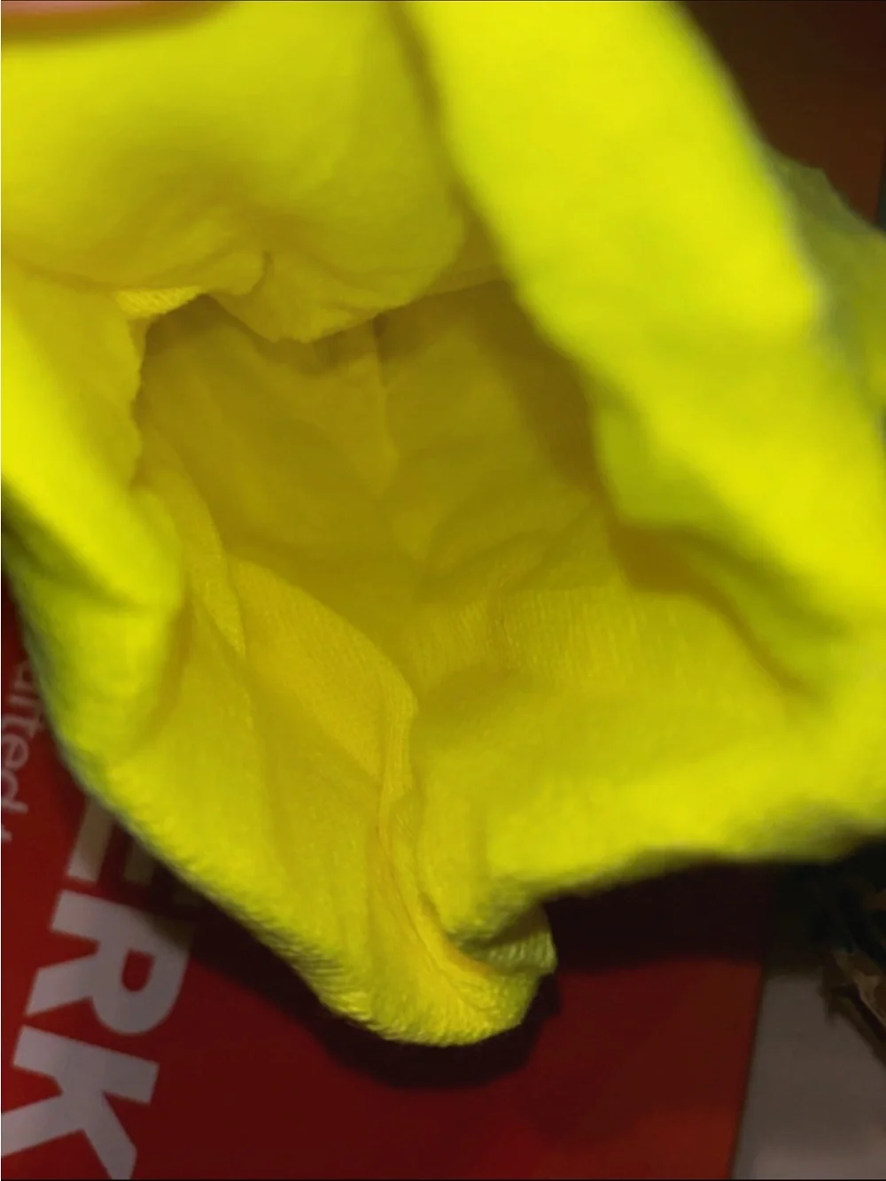 Kids Neon Yellow Smiley Beanie Hat - Unbranded